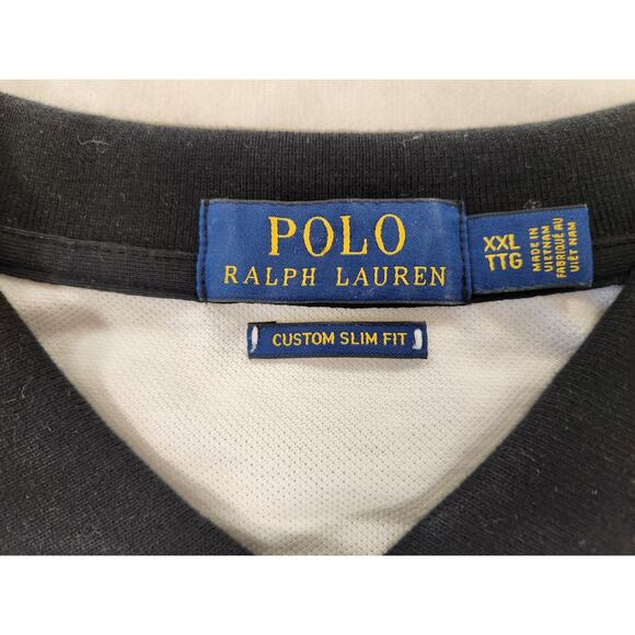 Polo Ralph Lauren Big Pony Crest Custom Fit XXL White Short Sleeves blue green - Picture 4 of 8
